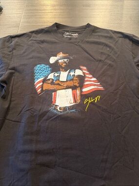 Shaboozey Graphic Tee with American Flag Cowboy Design 2025 tour size XL New